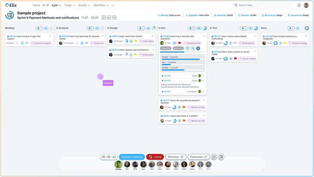 Elix - Scrum Dashboard