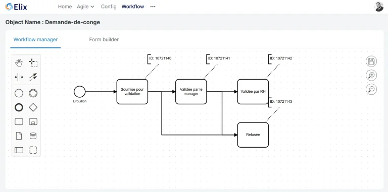 Workflow designer - Demande de congé