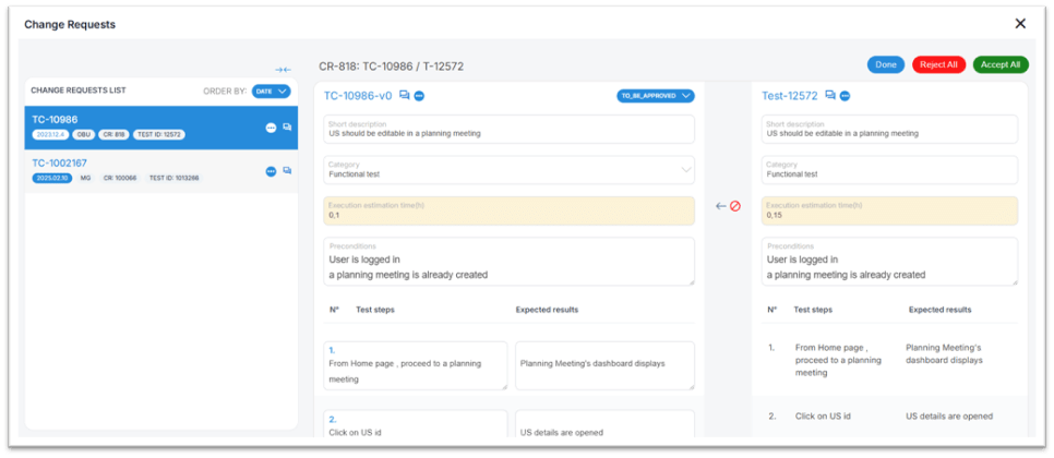 Elix - Change Requests management