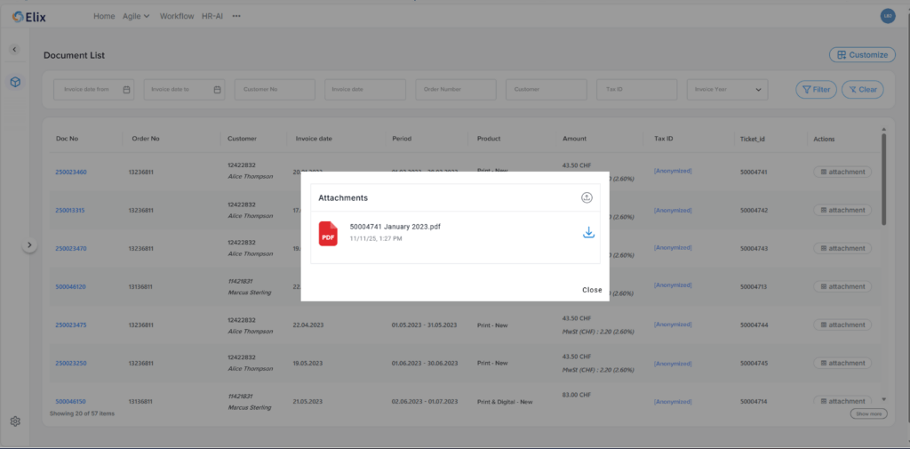 Elix - Attachment management